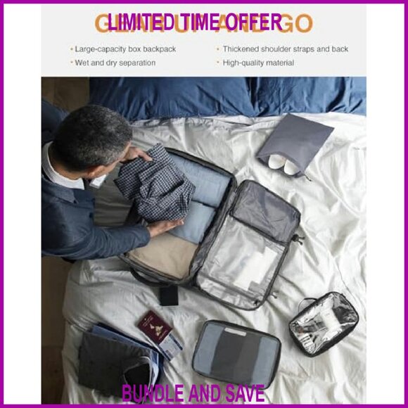 Travel Laptop Backpack Airline Approved USB Charging Weekender Bag - Picture 3 of 8